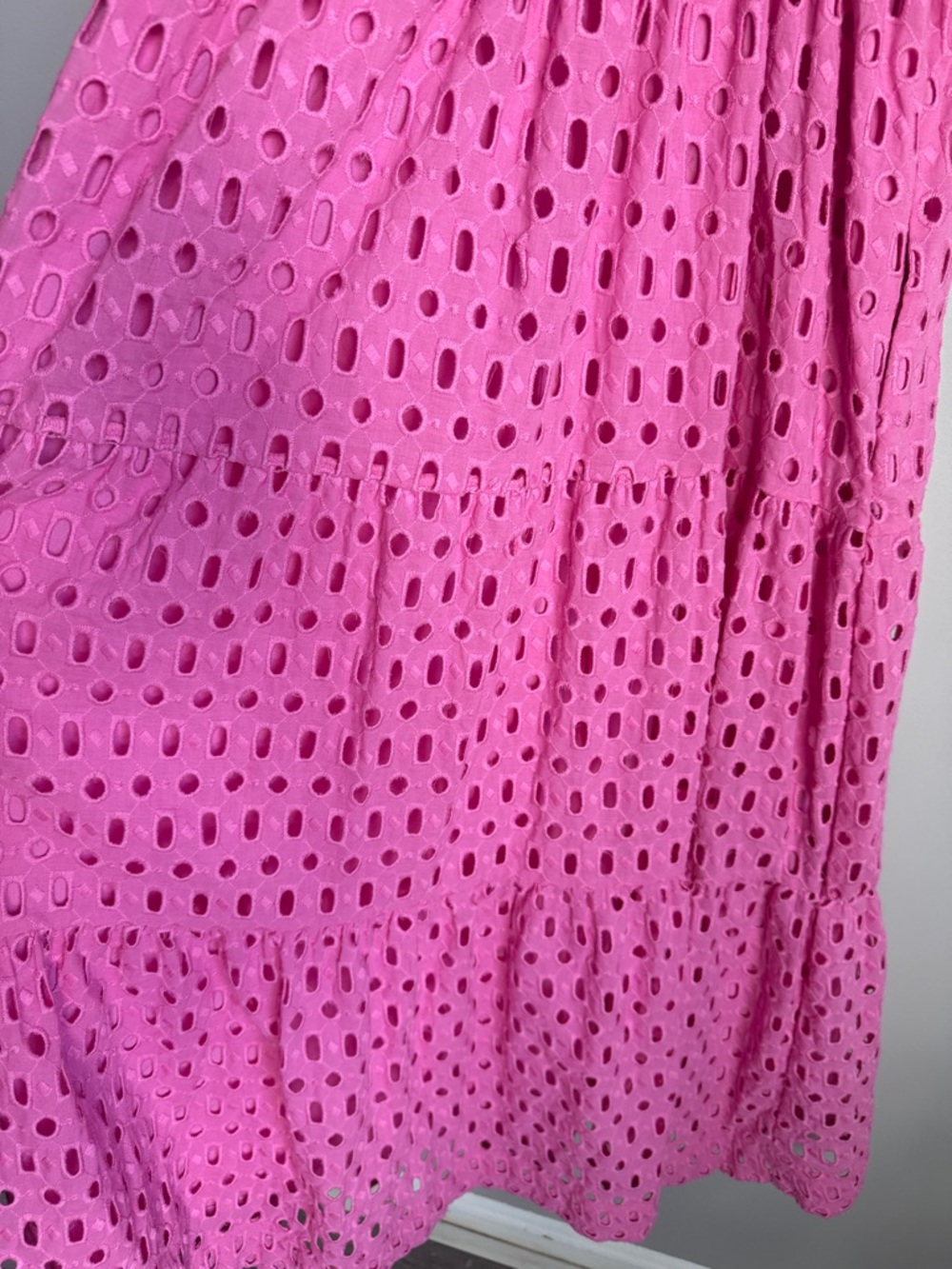 Anthropologie Somerset Maxi Dress Eyelet Edition PINK Large - Picture 9 of 12